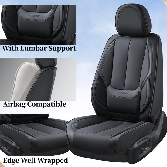 Coverado seat covers - waterproof nappa leather car seat protector for sedans and SUVs