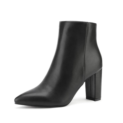 Dream Pairs chunky heel ankle boots — pointed toe design