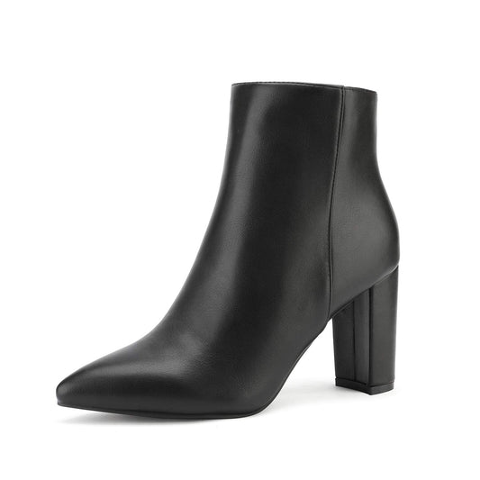 Dream Pairs chunky heel ankle boots — pointed toe design