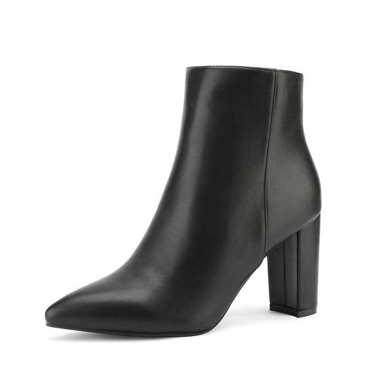 Dream Pairs chunky heel ankle boots — pointed toe design