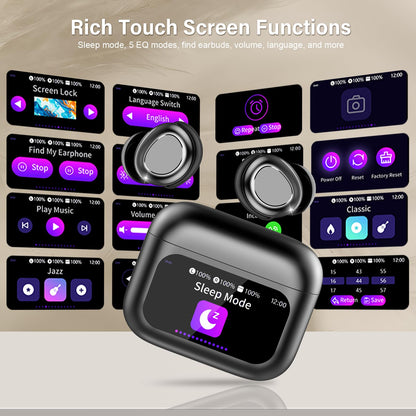 ZYHKON headphones — Bluetooth sleep earbuds with 48H playtime and touch control