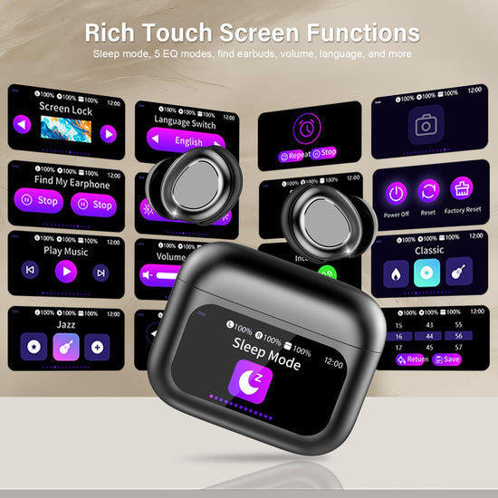 ZYHKON headphones — Bluetooth sleep earbuds with 48H playtime and touch control