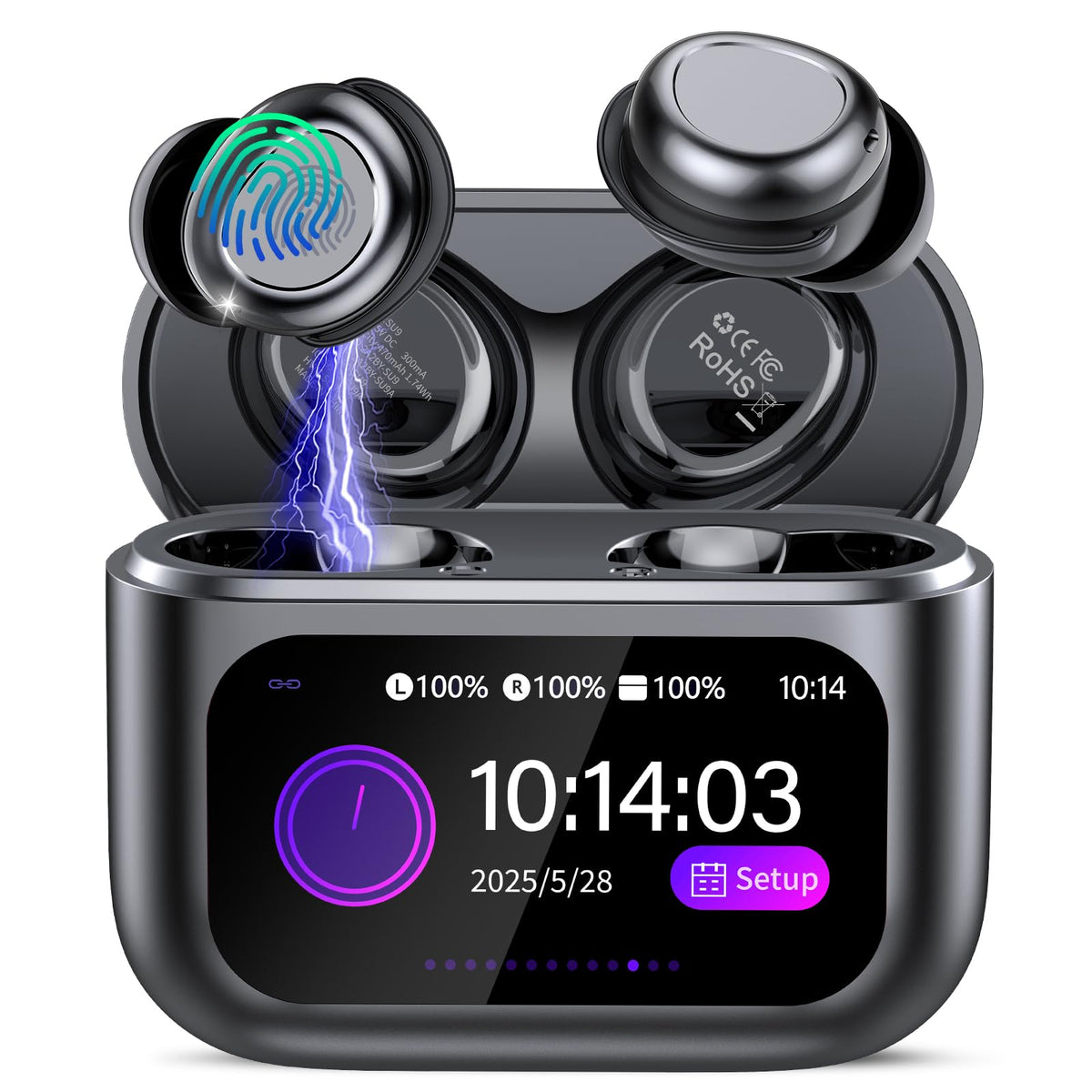ZYHKON headphones — Bluetooth sleep earbuds with 48H playtime and touch control