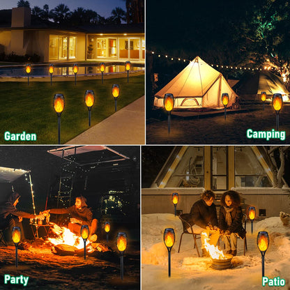 IkeeRuic solar lamp — flickering flame design for Halloween decorations