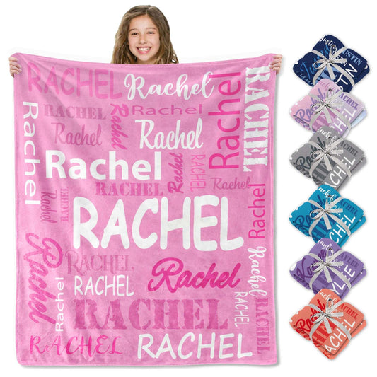 Corissy personalized custom blankets for kids with name and next day shipping
