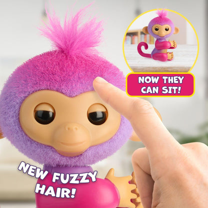 Fingerlings interactive baby monkey – reacts to touch with sounds and reactions - Charli (purple)