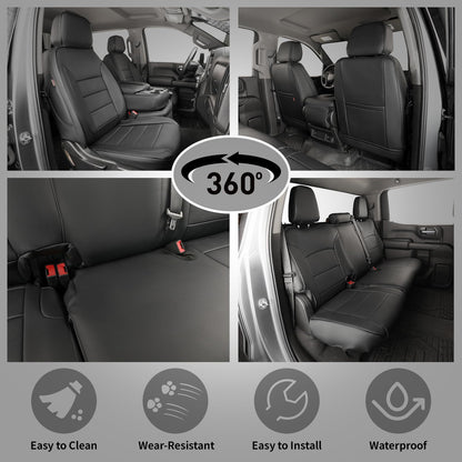 Vehicle seat cover — EKR custom leather for Silverado 1500 and GMC Sierra 1500 2014-2018