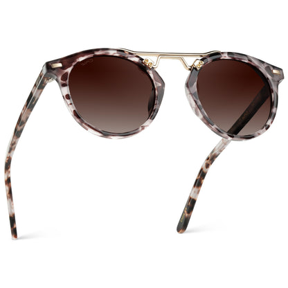 WearMe Pro sunglasses — women's polarized round retro double-bridge design