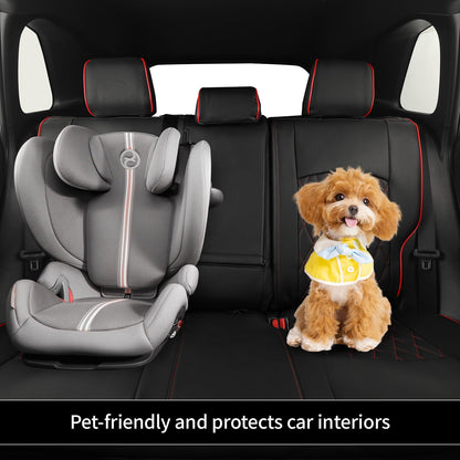 Vehicle seat cover — Custom fit leather for Toyota Rav4 2026 with red piping