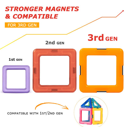 Coodoo magnetic blocks - upgraded starter set for 3+ years old kids and toddlers
