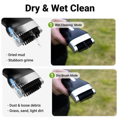 Golfory Electric Golf Club Cleaner Brush with Water,Portable Golf Brush and Groove Cleaner,800RPM Motor,60ml Tank,Type-C Rechargeable,Quick-Replace Nylon Brush Head,Golf Accessories for Men,Golf Gifts