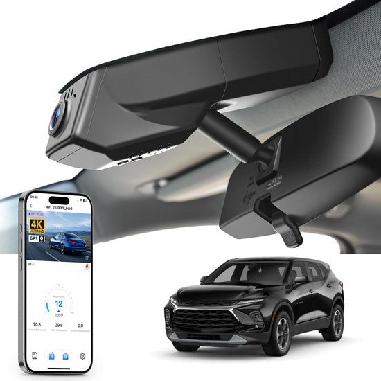 Mangoal 4K Dash Cam Custom fit for Chevy Colorado 2015-2022 Select Base WT LT Z71 ZR2(Model A), Integrated OEM Look, UHD 2160P Video, GPS, Free App & WiFi, 64GB Card
