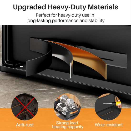 Kitstorack pull out cabinet organizer — fixed with adhesive nano film
