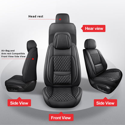 MIROZO vehicle seat cover — waterproof leather full set for cars and SUVs
