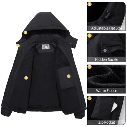 Camel Crown women's ski coat — warm fleece and waterproof design