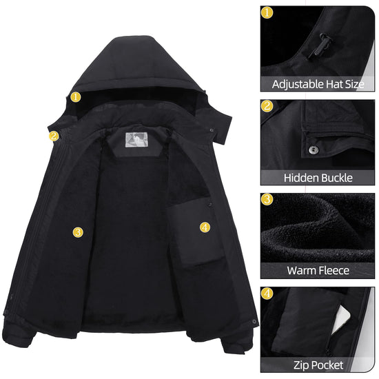 Camel Crown women's ski coat — warm fleece and waterproof design