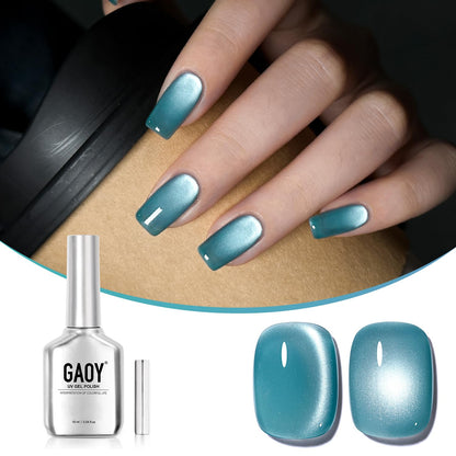 GAOY cat eye gel nail polish — glitter holographic with magnet 16ml