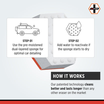 Utility sponge — Instant detailing car wash sponge with microfiber towel