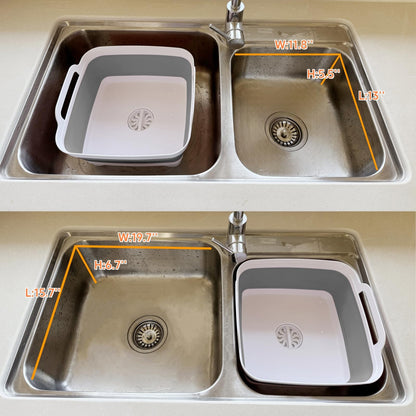 GIMWA collapsible wash basin — space-saving design with drain plug