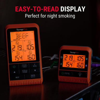 ThermoPro TP829 thermometer — wireless with 1000FT range and 4 meat probes