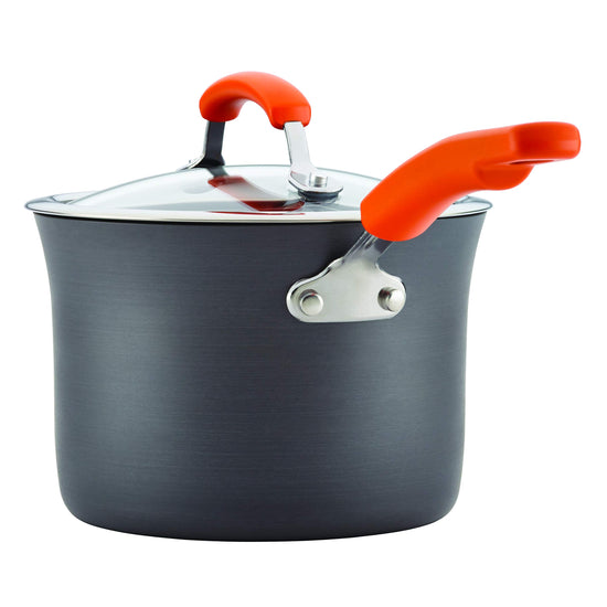 Rachael Ray sauté fry pan — classic brights hard anodized nonstick design