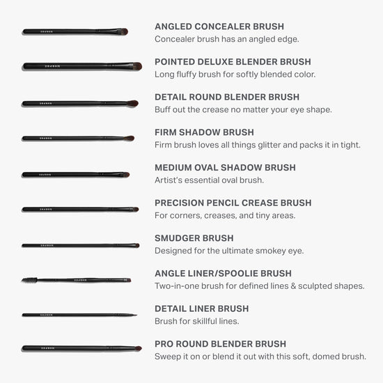 Morphe makeup brushes — 20 piece set with synthetic bristles and case