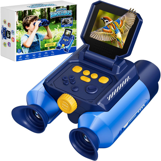 Binoculars for Kids with Night Vision - 48MP FHD Digital Camera Binoculars STEM Toy with 2.4" IPS Screen, 10X Optical Zoom, Rechargeable for 4-12 Years Boys & Girls Birthday Gift Outdoor Bird Watching