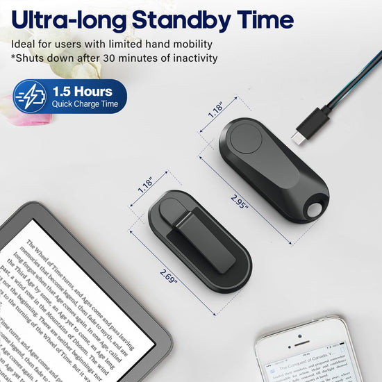 DATAFY remote control page turner with storage bag for Kindle and Kobo eReaders