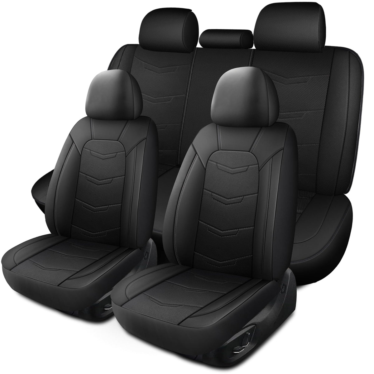 HChengkikz vehicle seat cover - leather, breathable and sporty design for universal fit