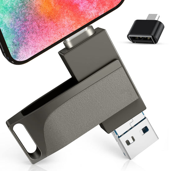 512GB Photo Stick for Smartphones, 4in1 Functionality, Directly Transfer Photos to USB Drive, Supports Storage of Photos/Videos/Various Files