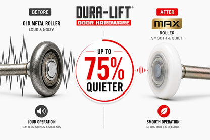DURA-LIFT garage door roller with sealed 6200ZZ bearing and 4 inch stem
