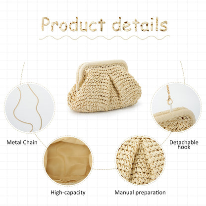 Emprier handbag — straw clutch for summer beach outings
