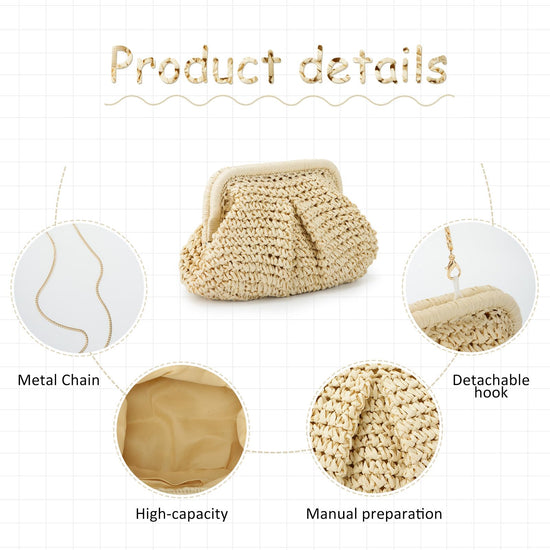 Emprier handbag — straw clutch for summer beach outings