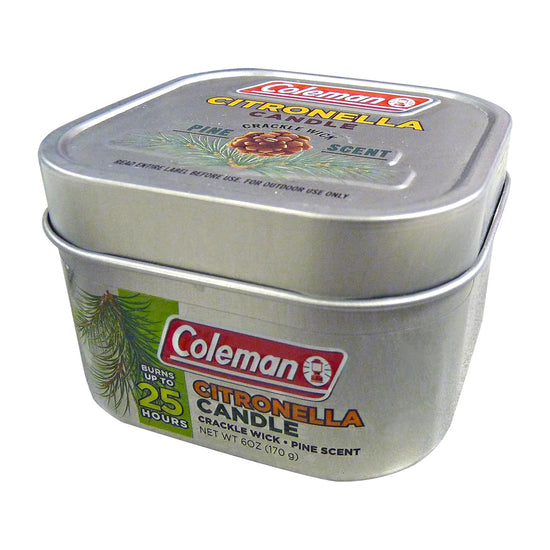 Coleman citronella candle with wooden crackle wick