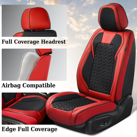 Coverado car seat cover — breathable faux leather for winter vehicles