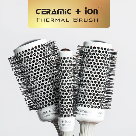 Olivia Garden Ceramic + Ion round thermal hair brush — professional blowout brush for thick hair