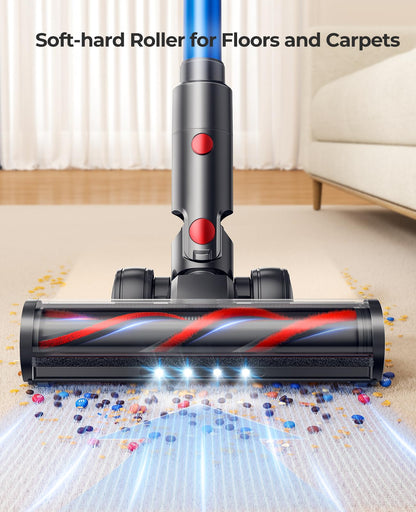 Fieety cordless vacuum cleaner - 45Kpa suction power with wall mount charging and scented card