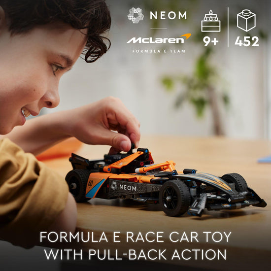 LEGO Technic building block set — McLaren Formula E race car with V10 engine 42169