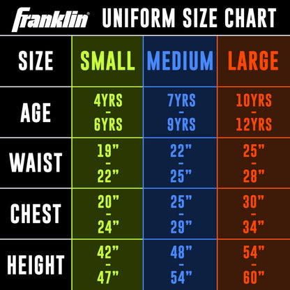 Franklin Sports NFL kids football uniform set - Youth football costume for boys and girls