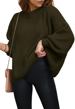 PRETTYGARDEN Womens Sweaters Spring 2026 Oversized Chunky Knitted Pullover Sweater Casual Long Sleeve Crewneck Cute Sweaters