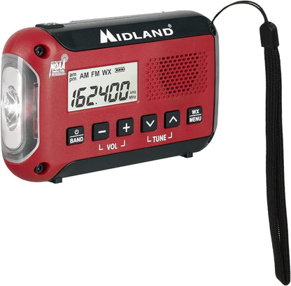 Midland radio — emergency crank with NOAA weather scan and alert system
