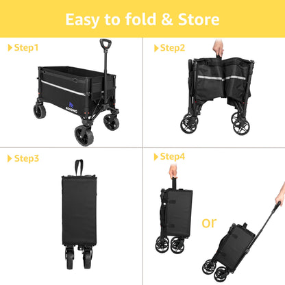 ROSONG collapsible wagon cart — heavy duty foldable design for versatile use