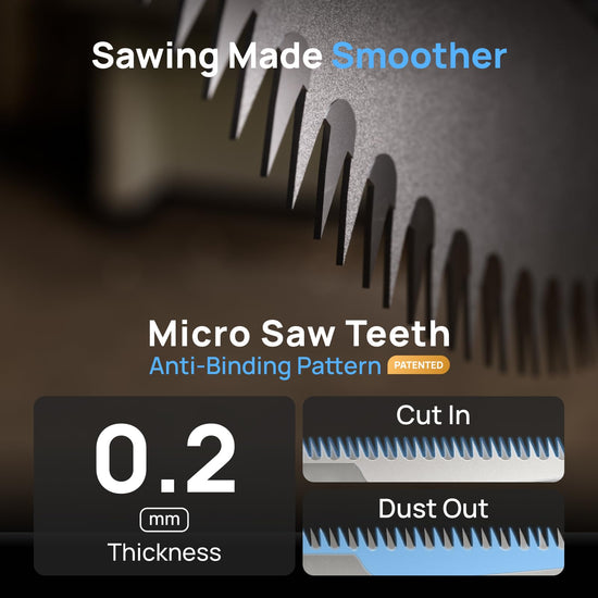 HOZO NeoSander Saw Blade Set, Turns NeoSander into Mini Reciprocating Saw, 8pcs 0.2mm Anti-Binding Blades, 4 Curved Blades for Straight Cuts & 4 Jigsaw Blades for Curves, for Resin, Plastic & Wood