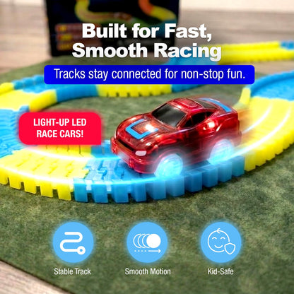 Ontel Magic Tracks glow in the dark bendable racetrack with LED race car