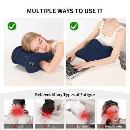 OSZZT Ergonomic Office Chair Headrest, Adjustable Neck Support Pillow with Removable Washable Cover, Universal Head Rest Attachment for Office Chairs, Wheelchairs, Desk Chair Napping (Navy Blue)