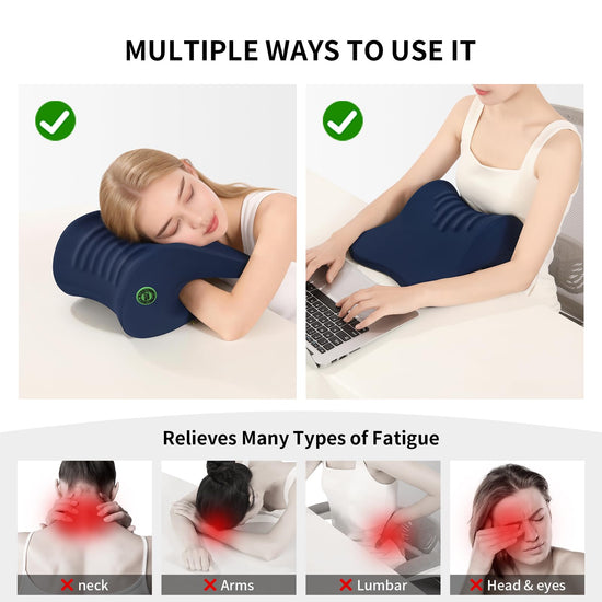 OSZZT Ergonomic Office Chair Headrest, Adjustable Neck Support Pillow with Removable Washable Cover, Universal Head Rest Attachment for Office Chairs, Wheelchairs, Desk Chair Napping (Navy Blue)