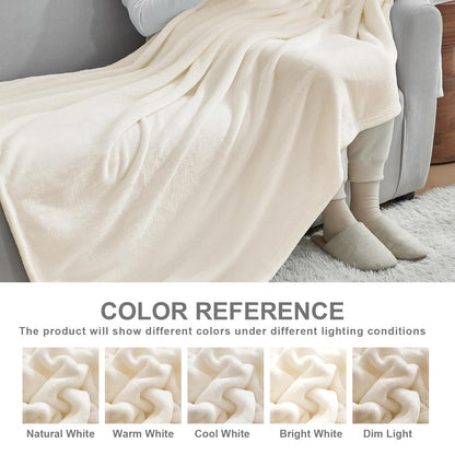 Hansleep flannel fleece throw blanket — super soft fluffy plush for all seasons