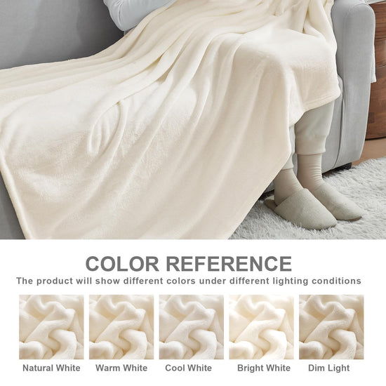 Hansleep flannel fleece throw blanket — super soft fluffy plush for all seasons
