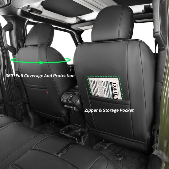 coverdream Wrangler seat covers - luxury waterproof leather for Jeep Wrangler 2018-2026