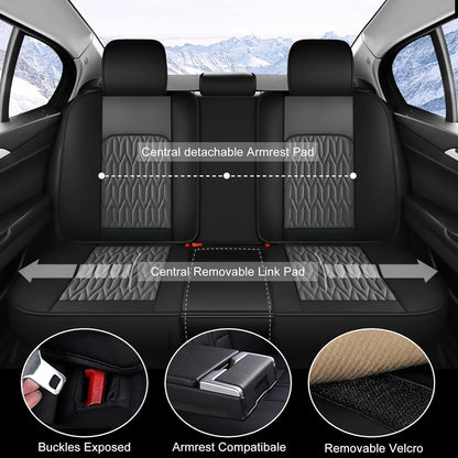 Vehicle seat cover — Custom fit waterproof leather for Mitsubishi Outlander 2007-2026